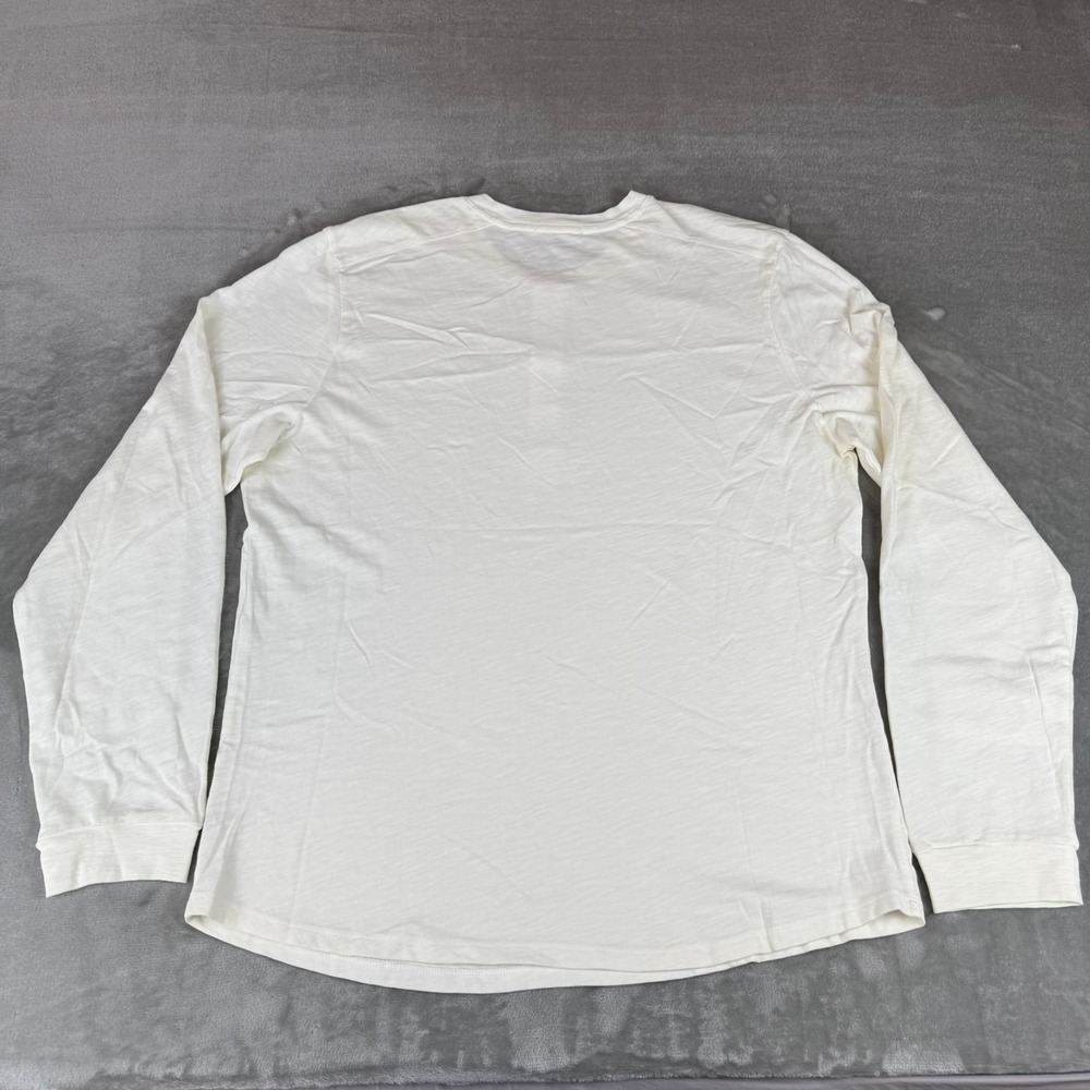 Marine Layer Heavy Slub Henley Shirt Mens XL Antique White $84 New NWOT Defect - Picture 7 of 8